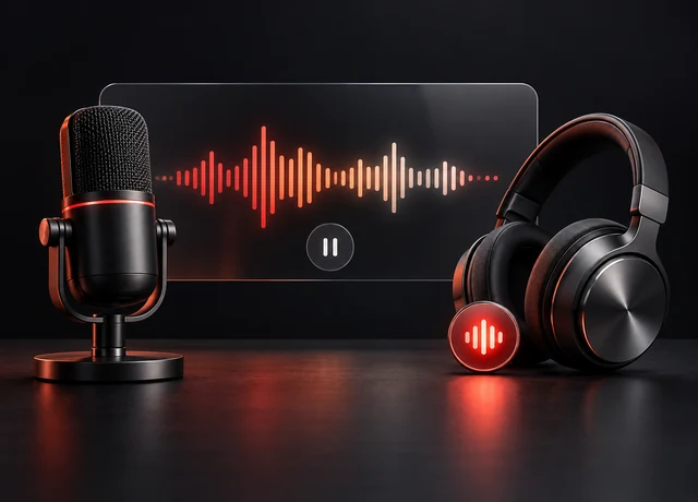 AI live sex chat voice mode — a sound wave during a live AI call