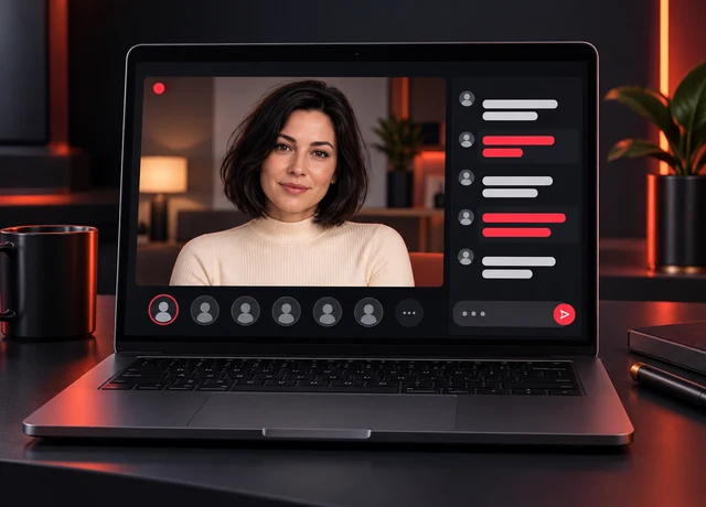 Free live sex chat — a public cam room with an open chat